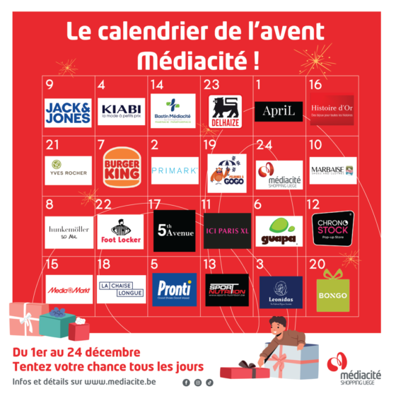 cadeau mediacite calendrier avent concours