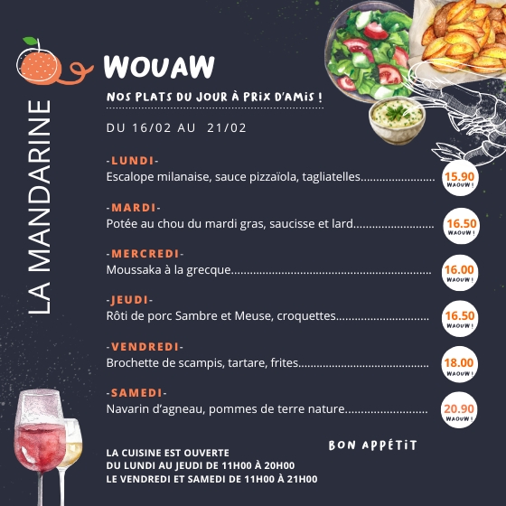 Plat de la semaine - La mandarine